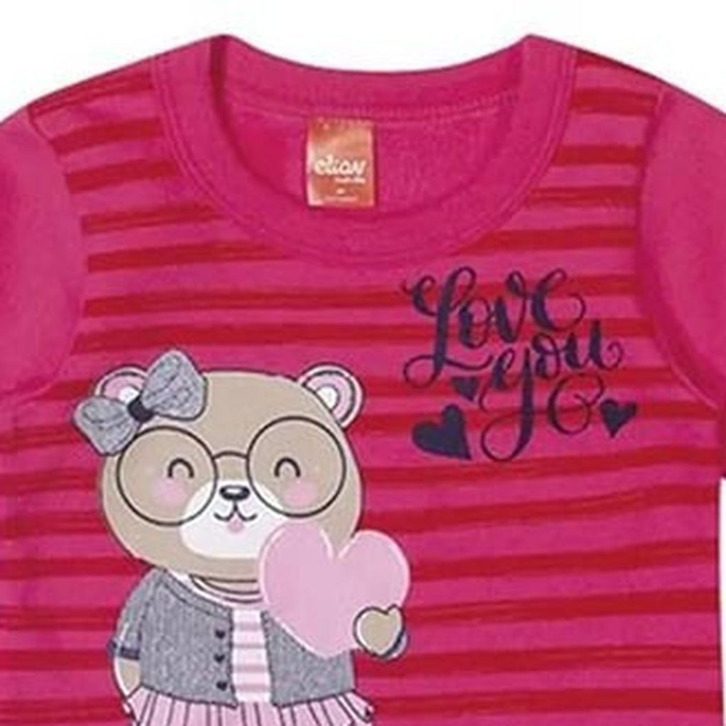 Conjunto Bebê Moletom Peluciado Menina Love You - Elian