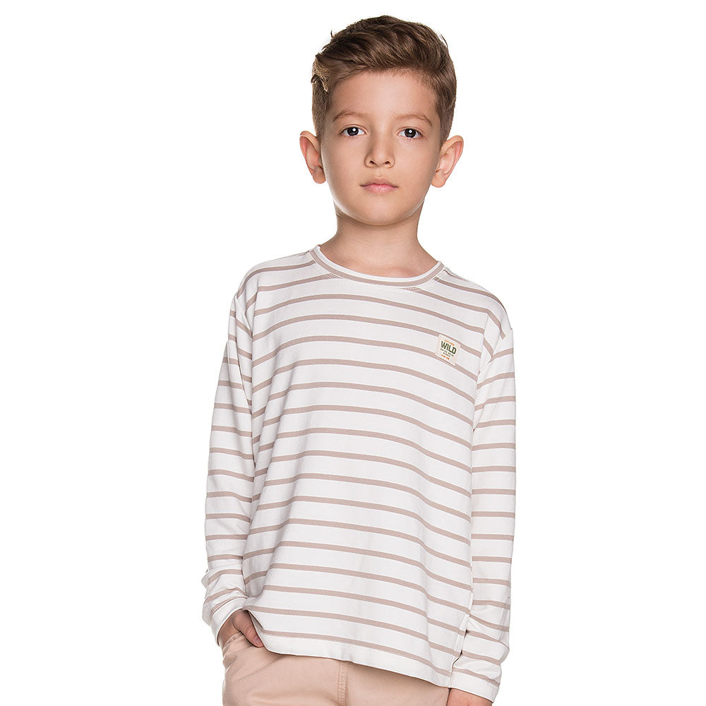 Camiseta Infantil Menino Malha Listrada Especial - Have Fun