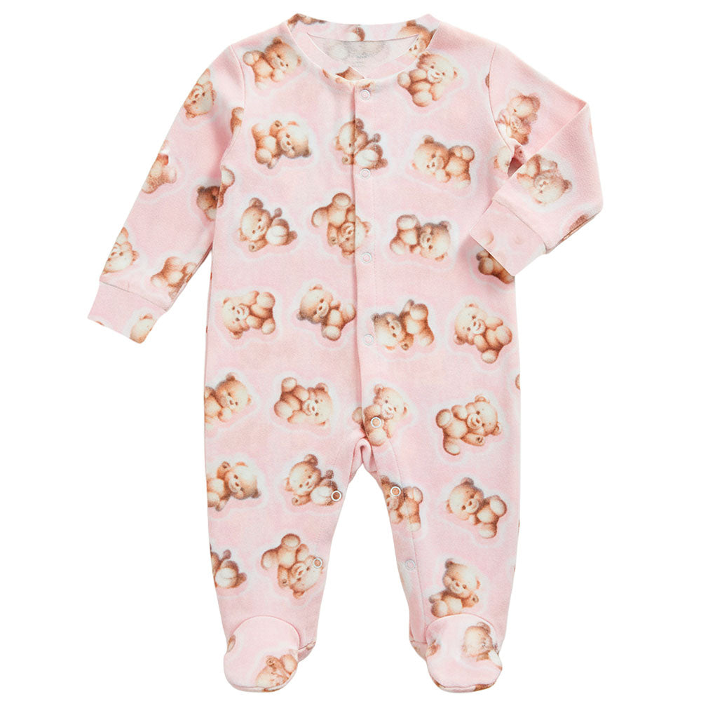 Macacão Soft Bebê Menina Rosa Ursos - Have Fun