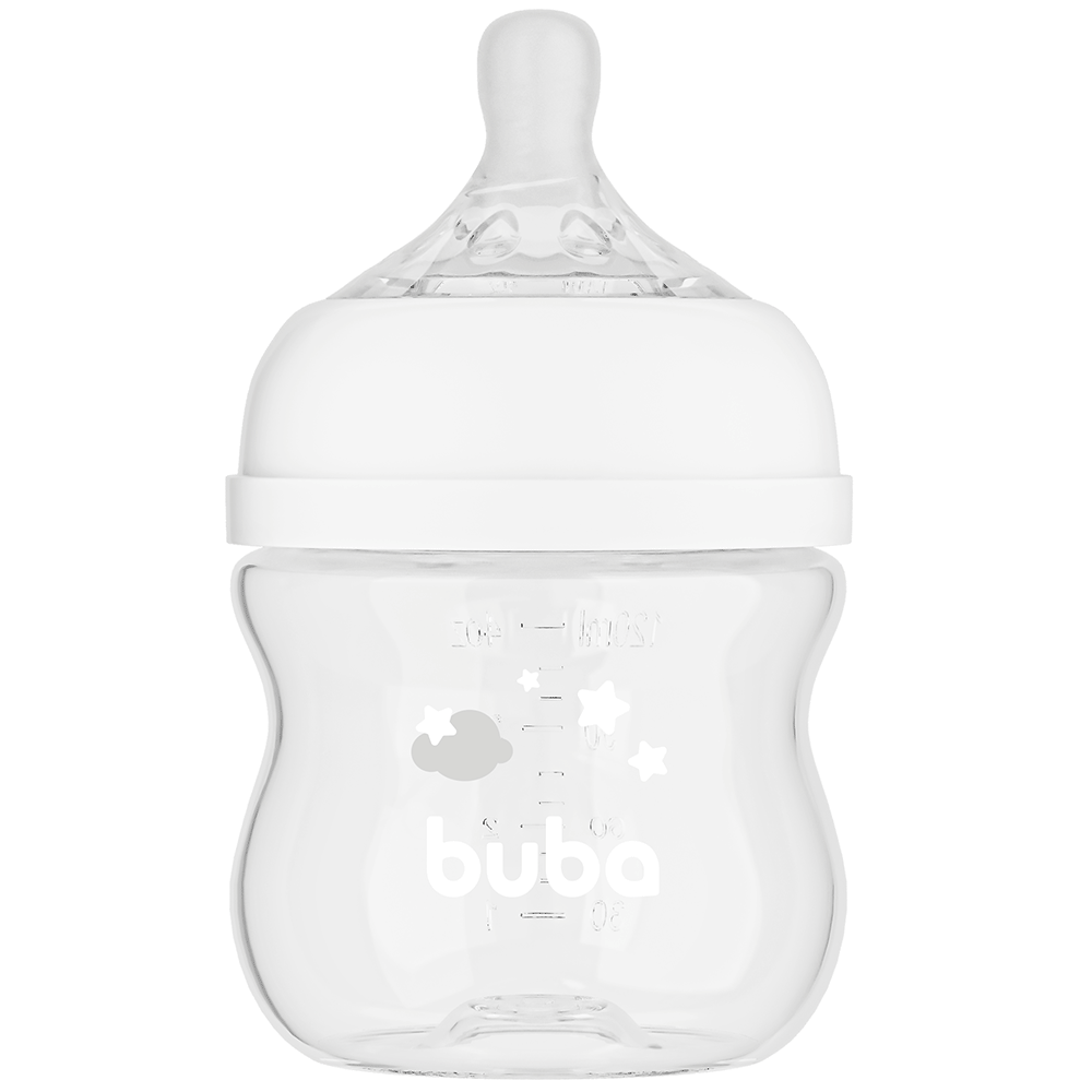 Mamadeira Easy Flow Nuvem Branca 120ml (0+ Meses) - Buba