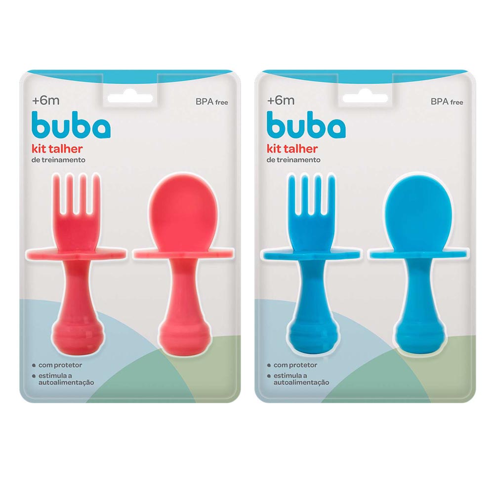 Kit de Talher Bebê Com Escudo (6+ Meses) - Buba