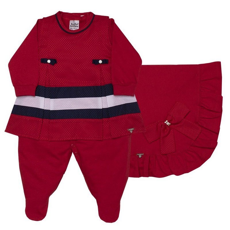 Saida Maternidade Malha Wonderful Vermelho - Sonho Mágico