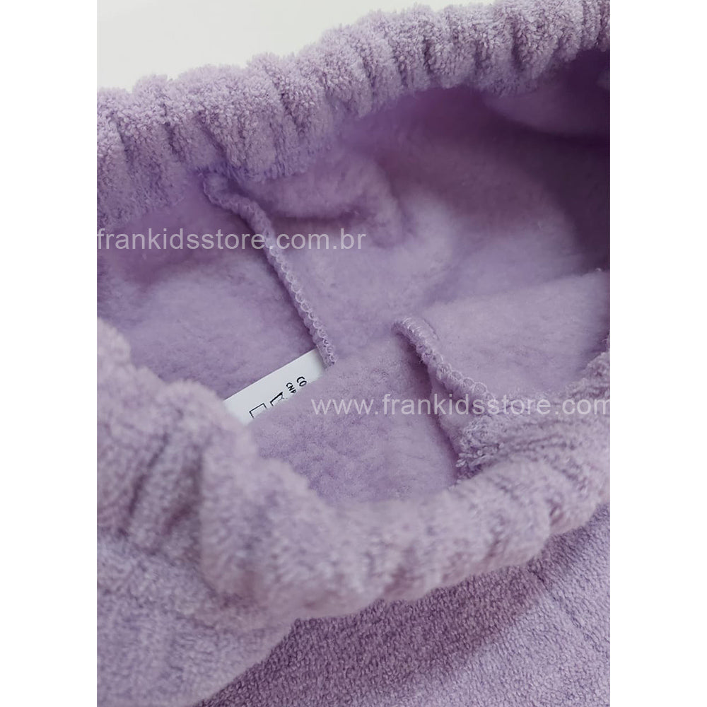 Conjunto Bebê Casaco e Calça Soft Glacê Ursinha - Rosebud