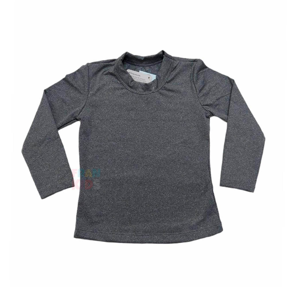 Camiseta Blusa Térmica Para Frio Infantil Cinza - Magia Doce