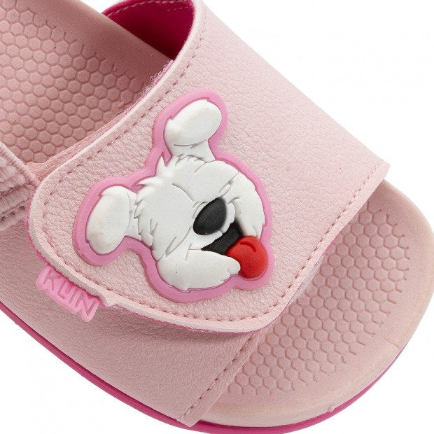 Chinelo infantil Summer Com Elástico Rosa BB / Pink - Klin