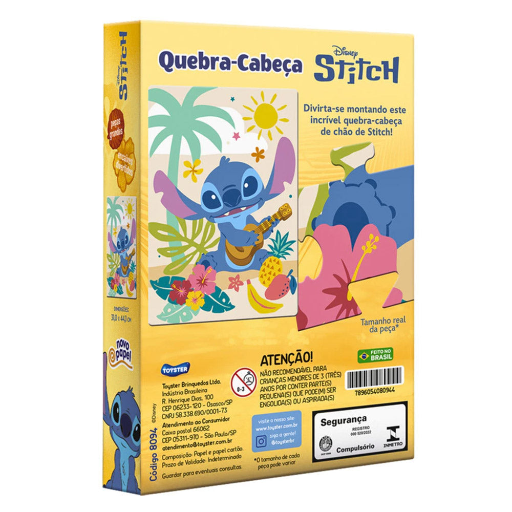 Quebra-Cabeça de Chão Stitch Grandinho 28 Peças - Toyster