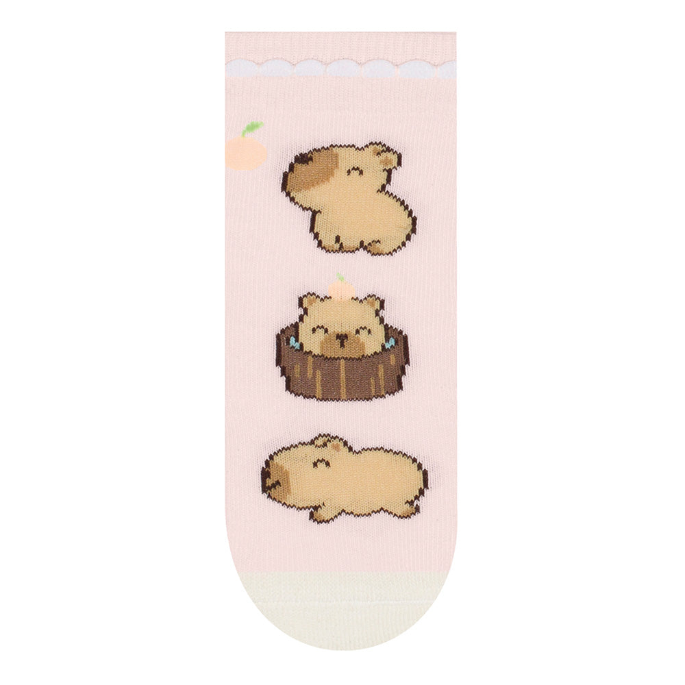 Meia Antiderrapante Bebê Menina Capivaras - Selene