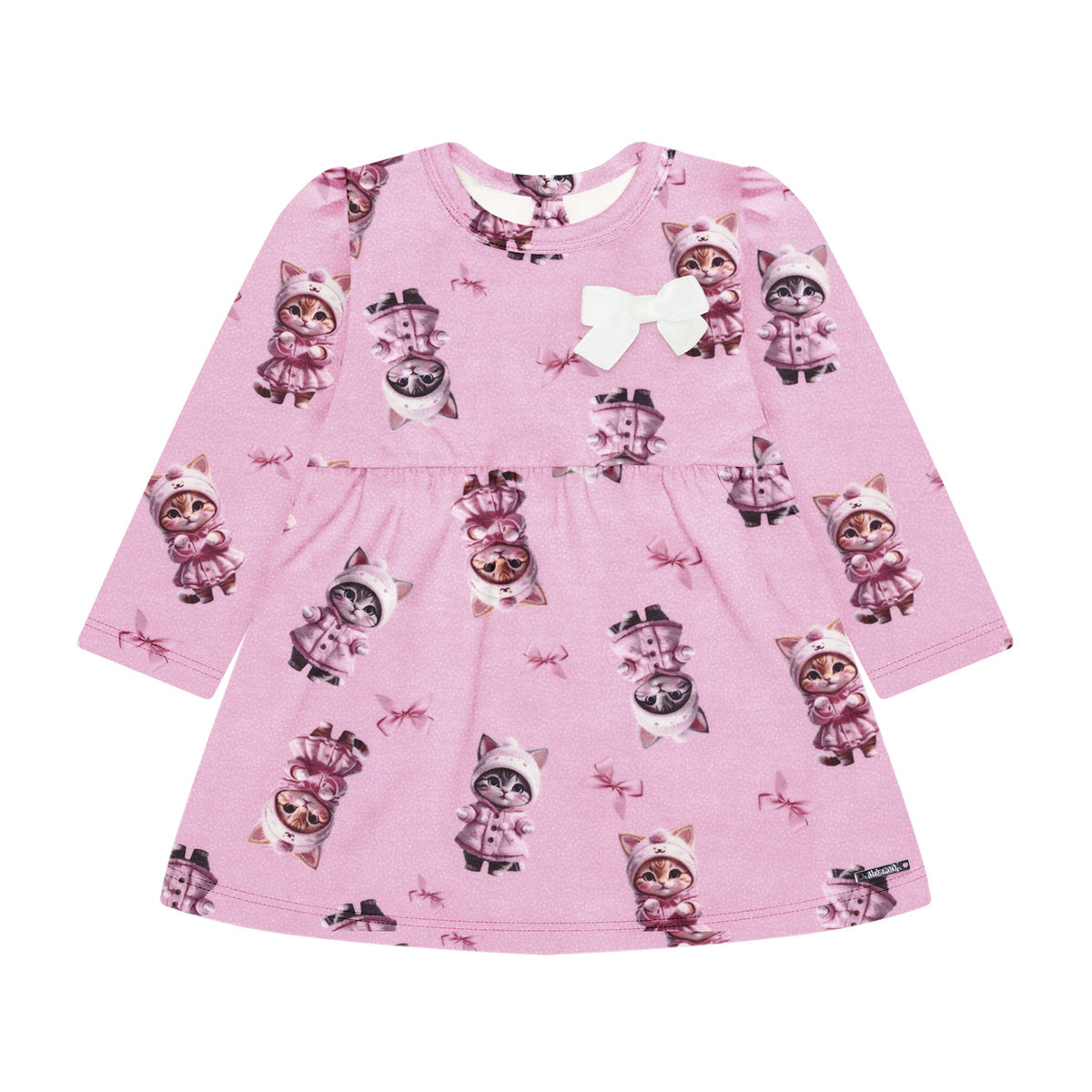 Vestido em Moletinho Soft Gatinha - Alakazoo