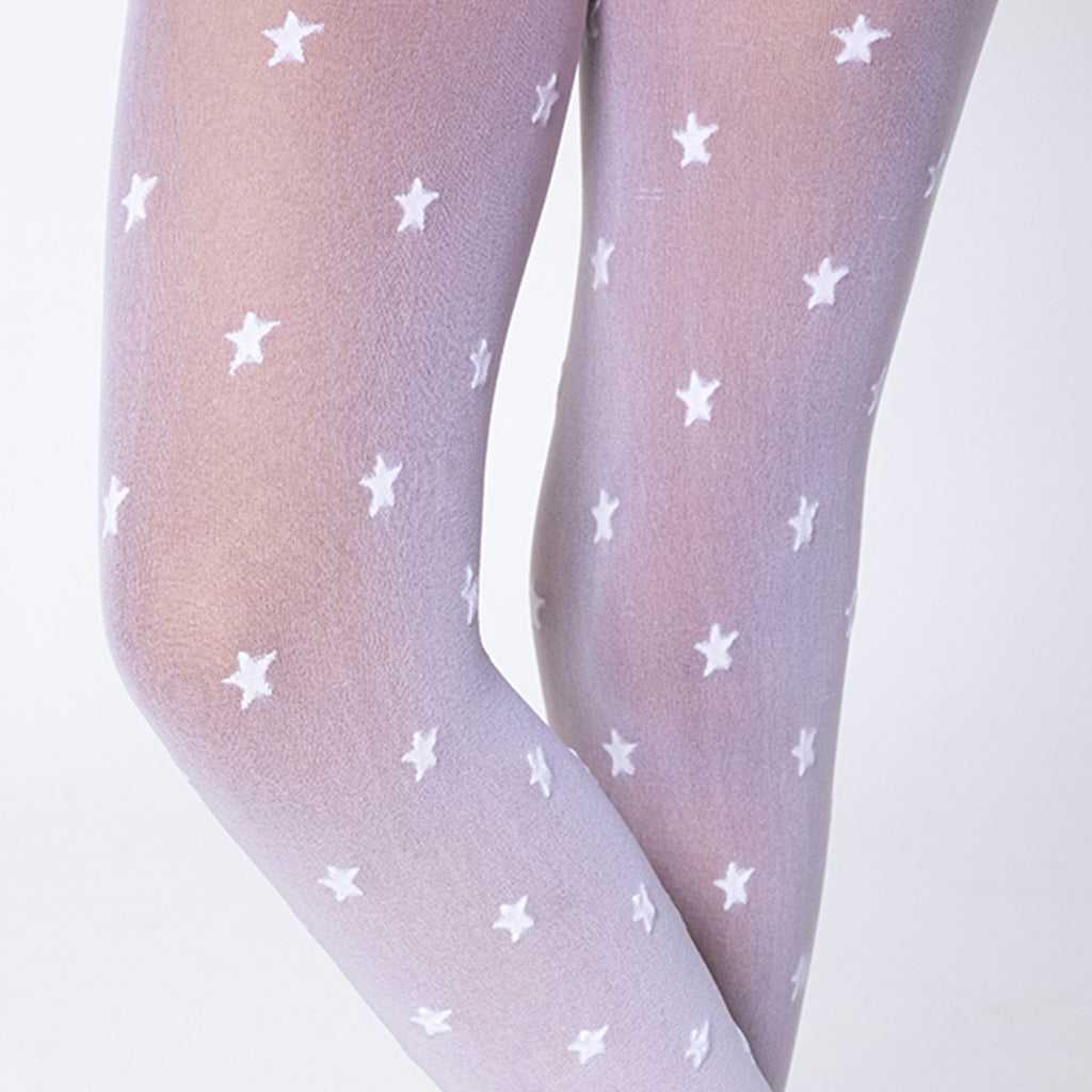 Meia-Calça Fio 20 Fina Infantil Menina Estrelinhas Lobinha - Lupo