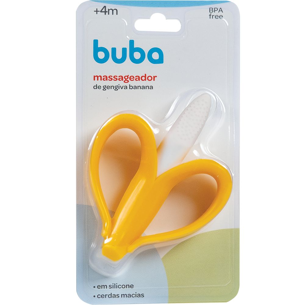 Mordedor Bebê Massageador de Gengiva Banana - Buba
