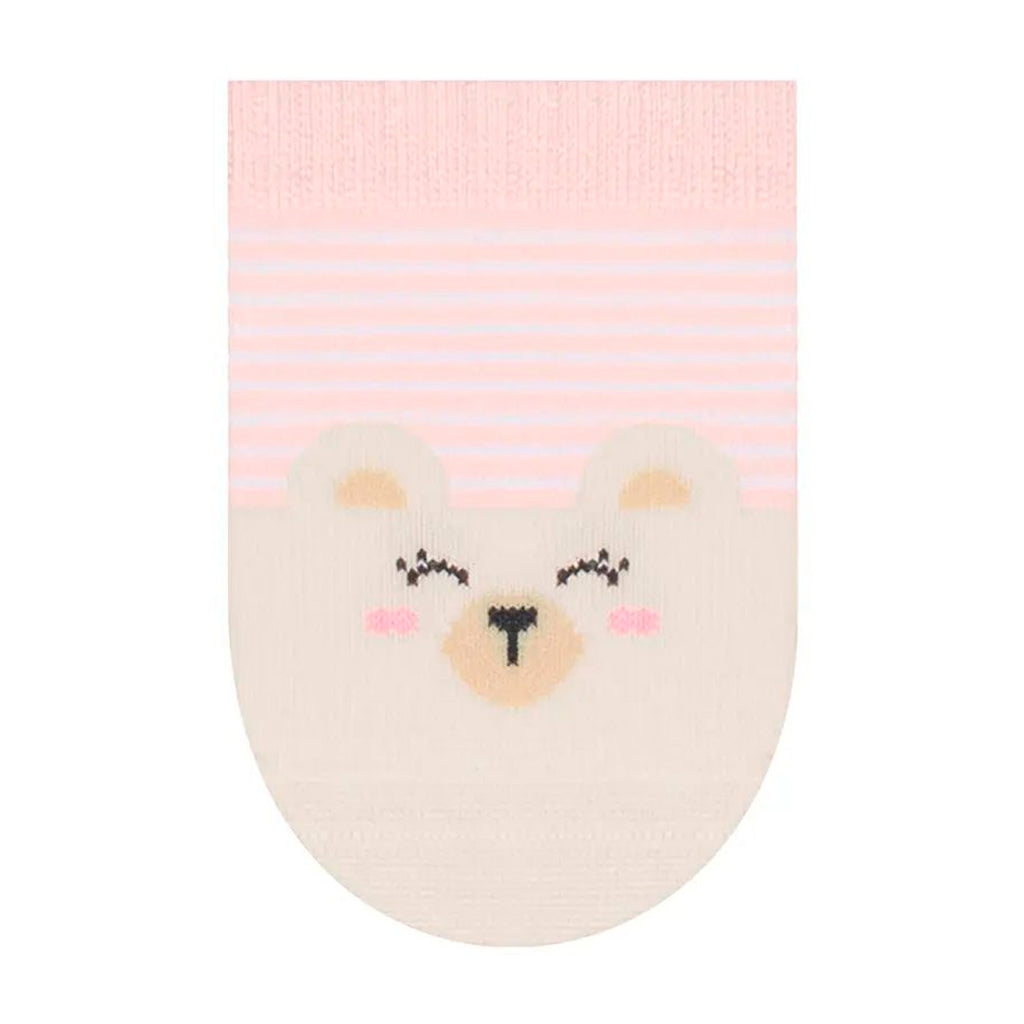 Kit 3 Pares Meia Cano Curto Bebê Menina RN Ursos - Selene