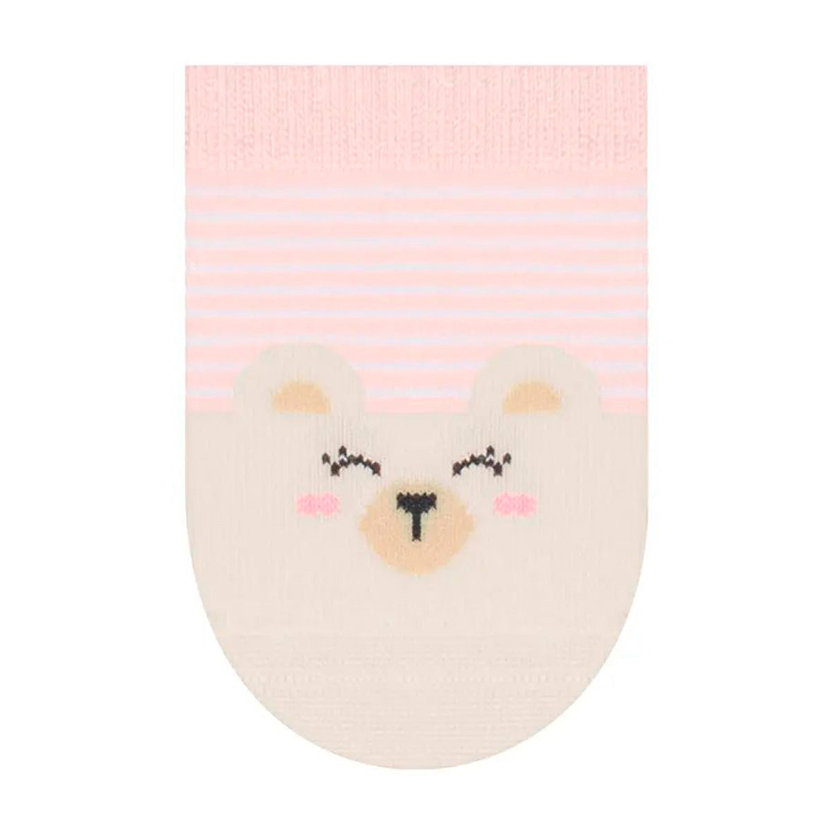 Kit 3 Pares Meia Cano Curto Bebê Menina RN Ursos - Selene