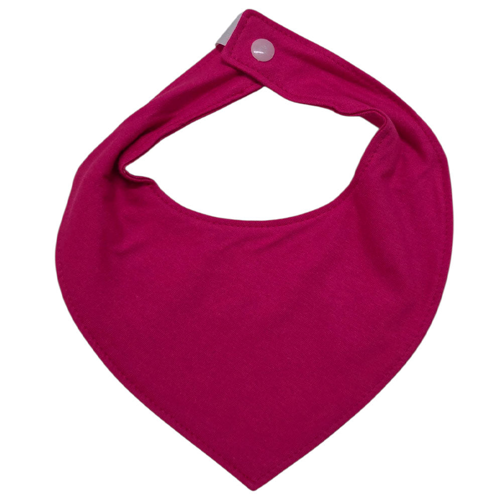 Babador Bandana Impermeável Bebê Liso Pink