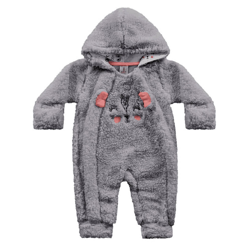 Macacão Bebê Menina em Pelo Sintético Com Zíper- Kiko Baby