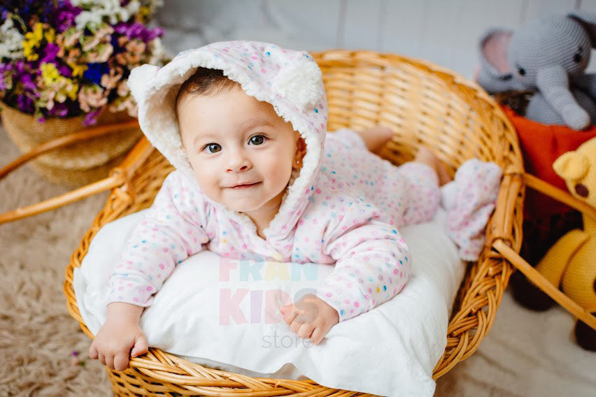 Macacão de Inverno Forrado Bebê Quentinho Rosa - MUM