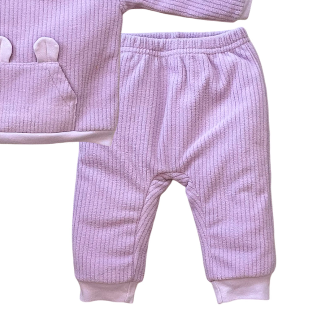 Conjunto Bebê Menina Soft Canelado Casaco e Calça - Tilly Baby