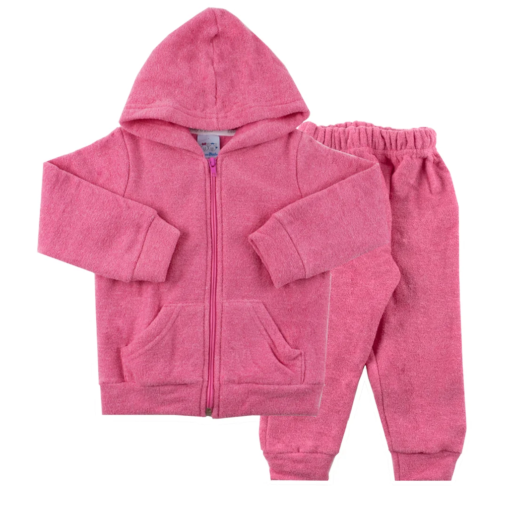 Conjunto Infantil Menina Jaqueta e Calça Soft Glacê - Rosebud