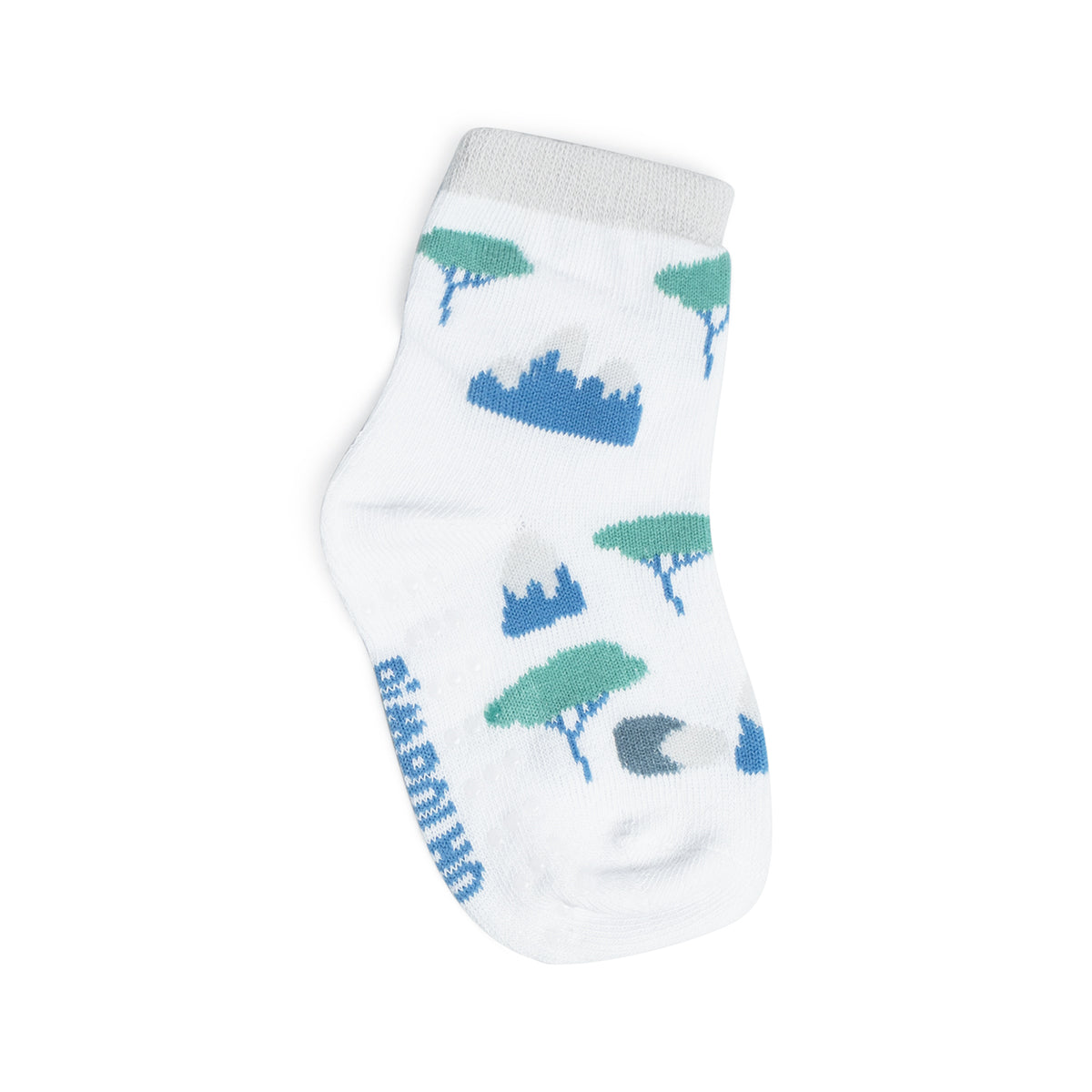 Kit 3 Pares Meia Antiderrapante Menino 21-25 Floresta - Pimpolho