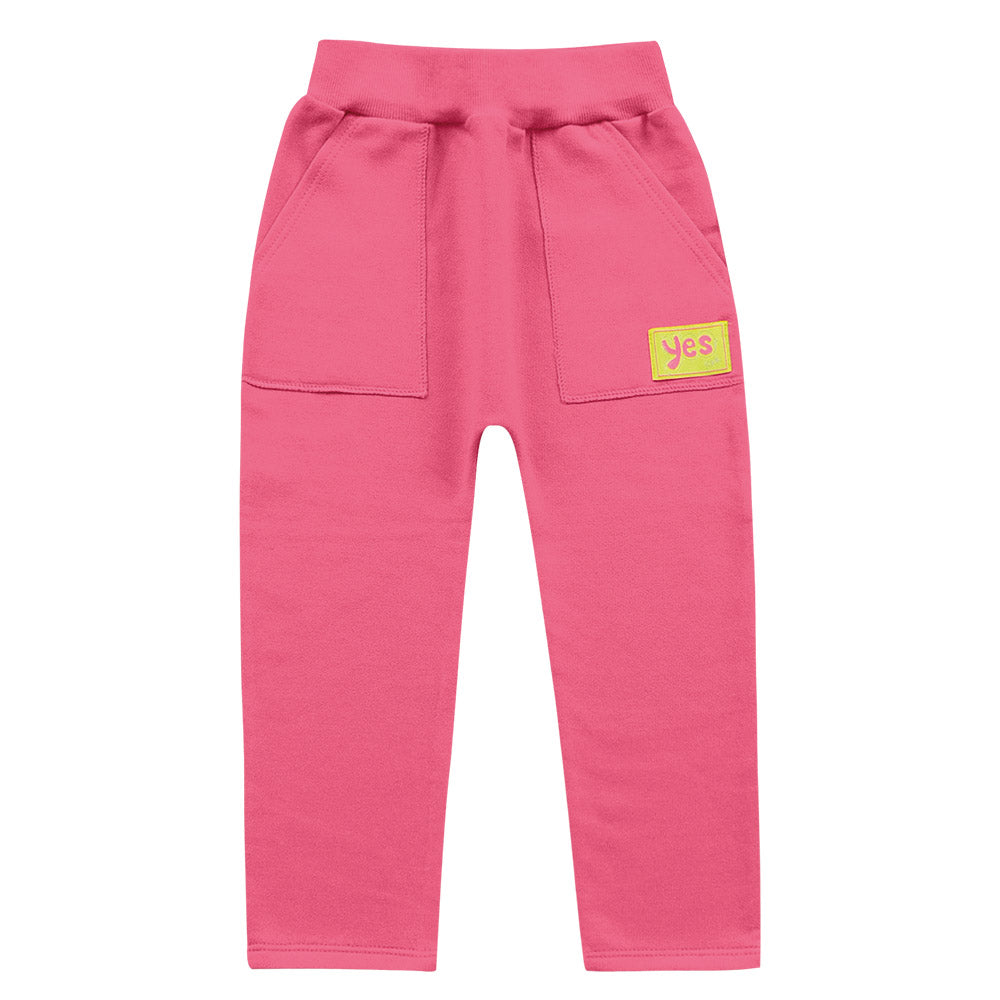 Calça Infantil Menina em Moletom Peluciado - Kiko e Kika