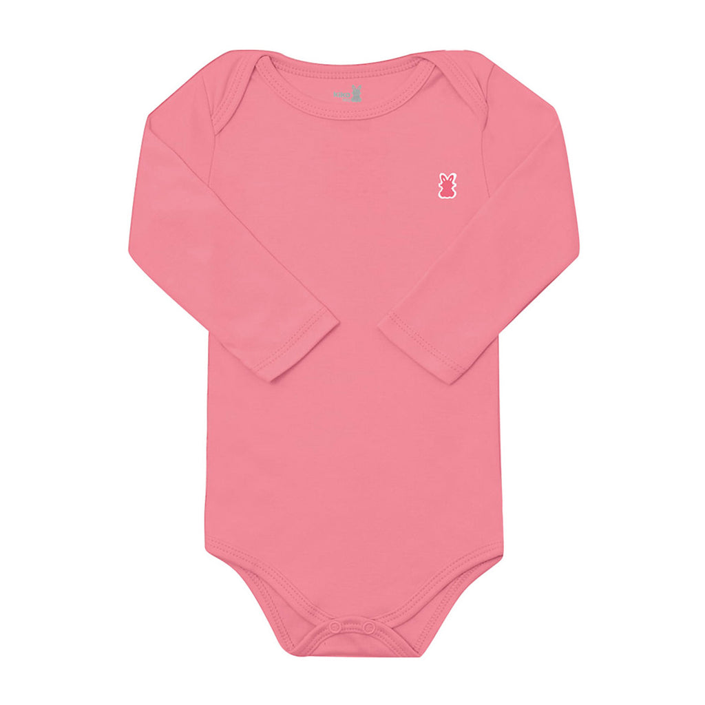 Body Manga Longa Bebê Unissex Em Suedine - Kiko Baby