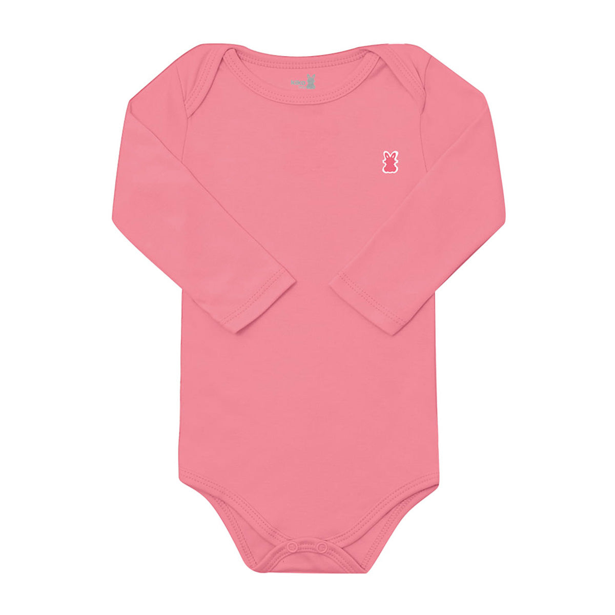 Body Manga Longa Bebê Unissex Em Suedine - Kiko Baby