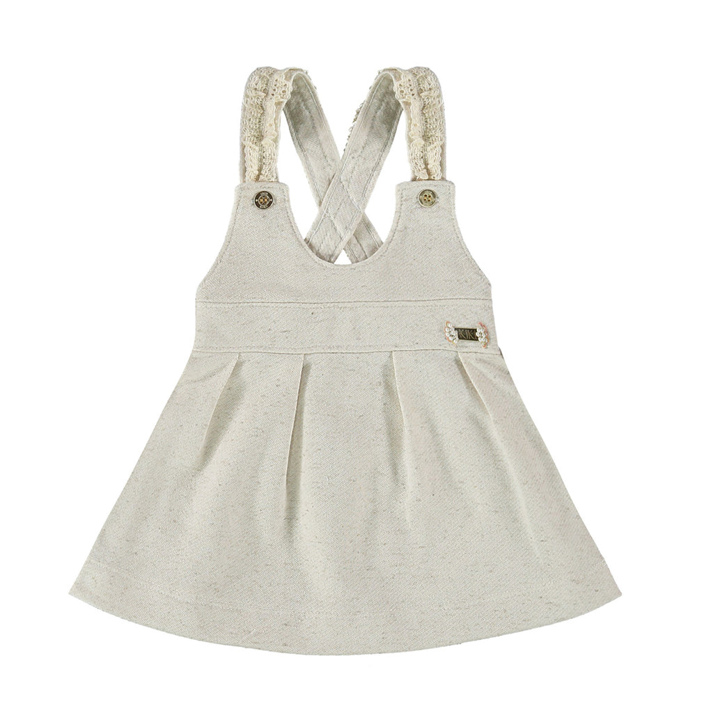 Conjunto Bebê Salopete Moletinho e Body Linho - Kiki Xodó