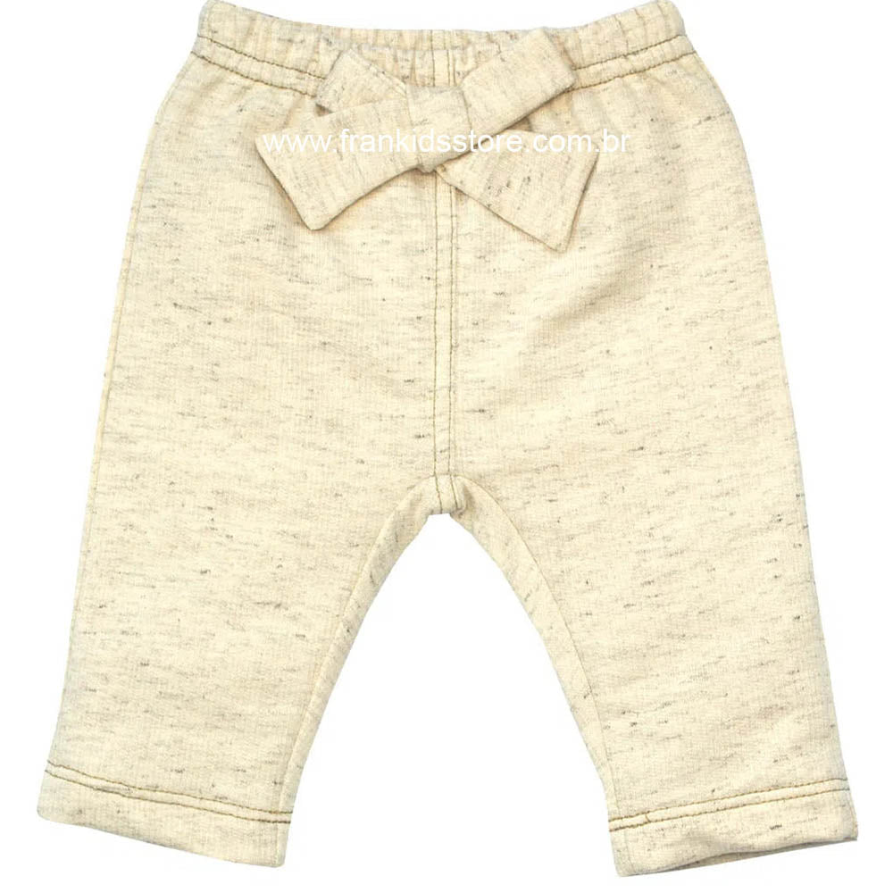 Calça Menina Moletinho Linho Com Laço - Tilly Baby
