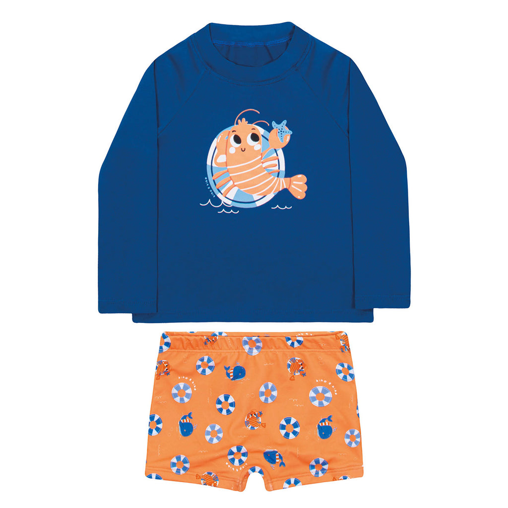 Conjunto Menino Proteção UV 50+ Camiseta e Sunga - Kiko e Kika