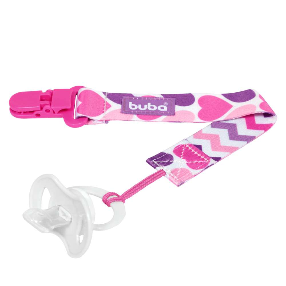 Prendedor de Chupeta Corações - Buba