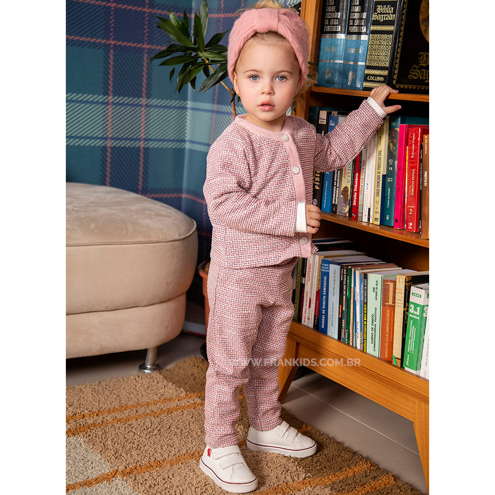 Conjunto Infantil Menina Little Boss Tweed - Have Fun