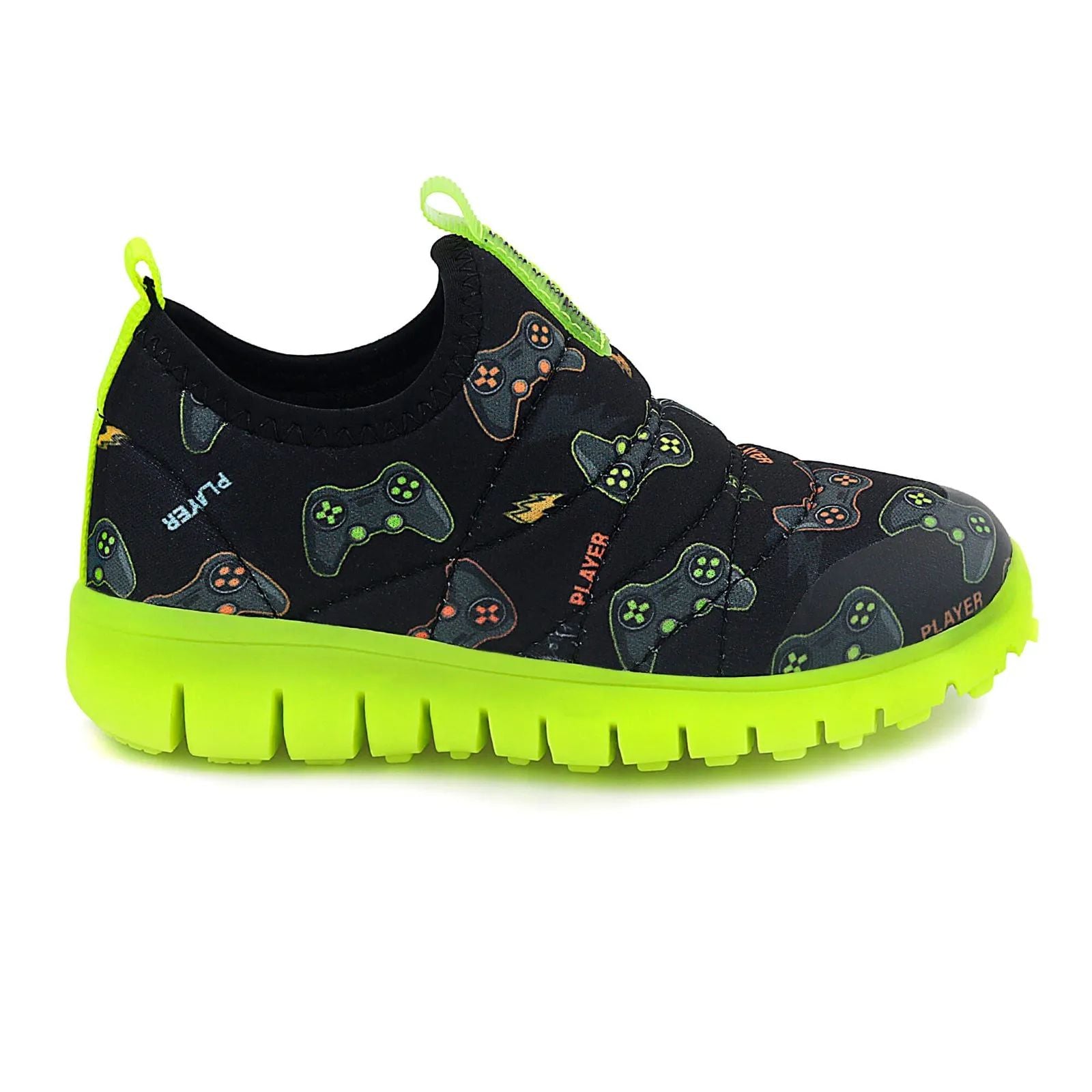 Tênis Infantil Super Flexível Player Preto/Verde - Novopé