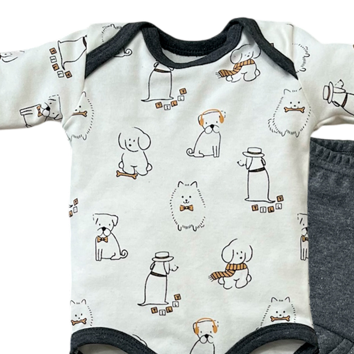 Conjunto Bebê Menino Body Longo Calça Cachorro - Tilly Baby