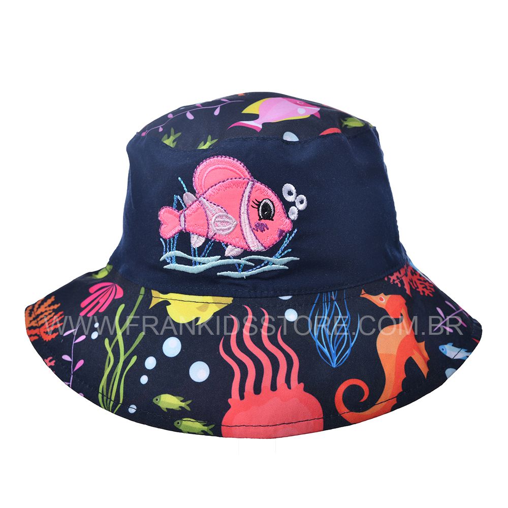 Chapéu Menina Primeiros Passos Peixes - Everly