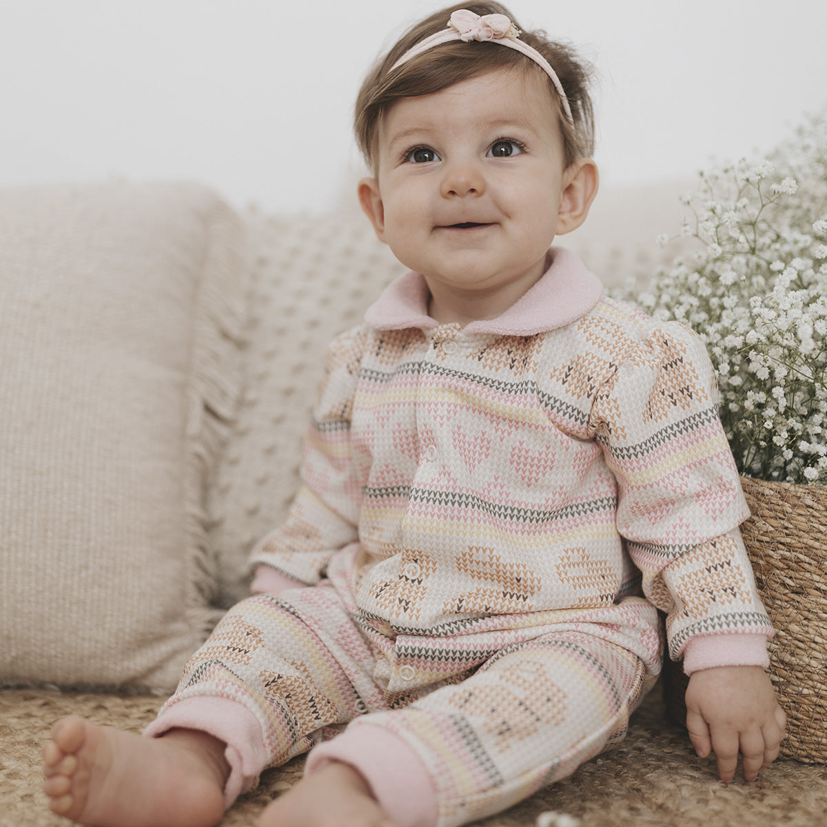 Macacão Moletinho Bebê Menina Coelha - Tilly Baby