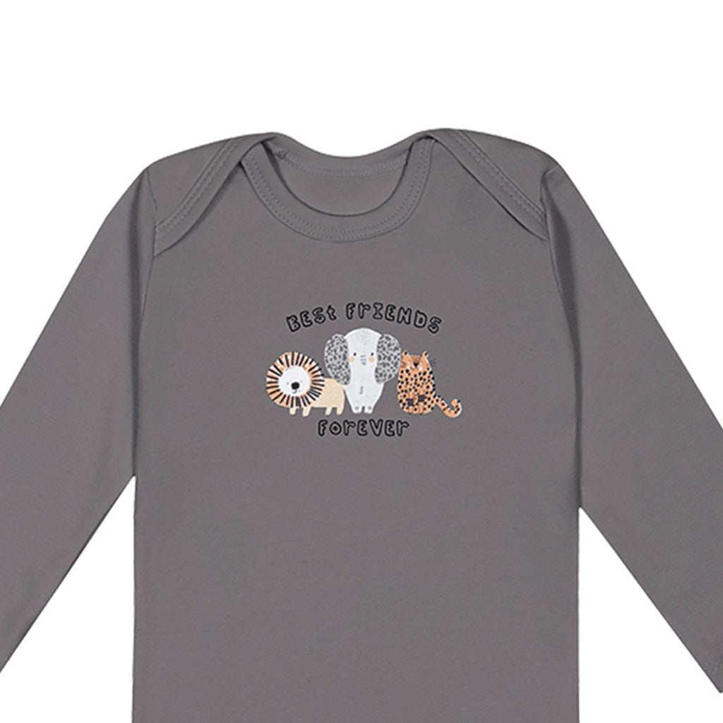 Body Manga Longa Bebê Menino Best Friends - Kiko Baby