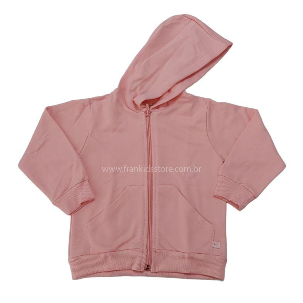 Jaqueta Básica Moletom Peluciado Rosa - Have Fun