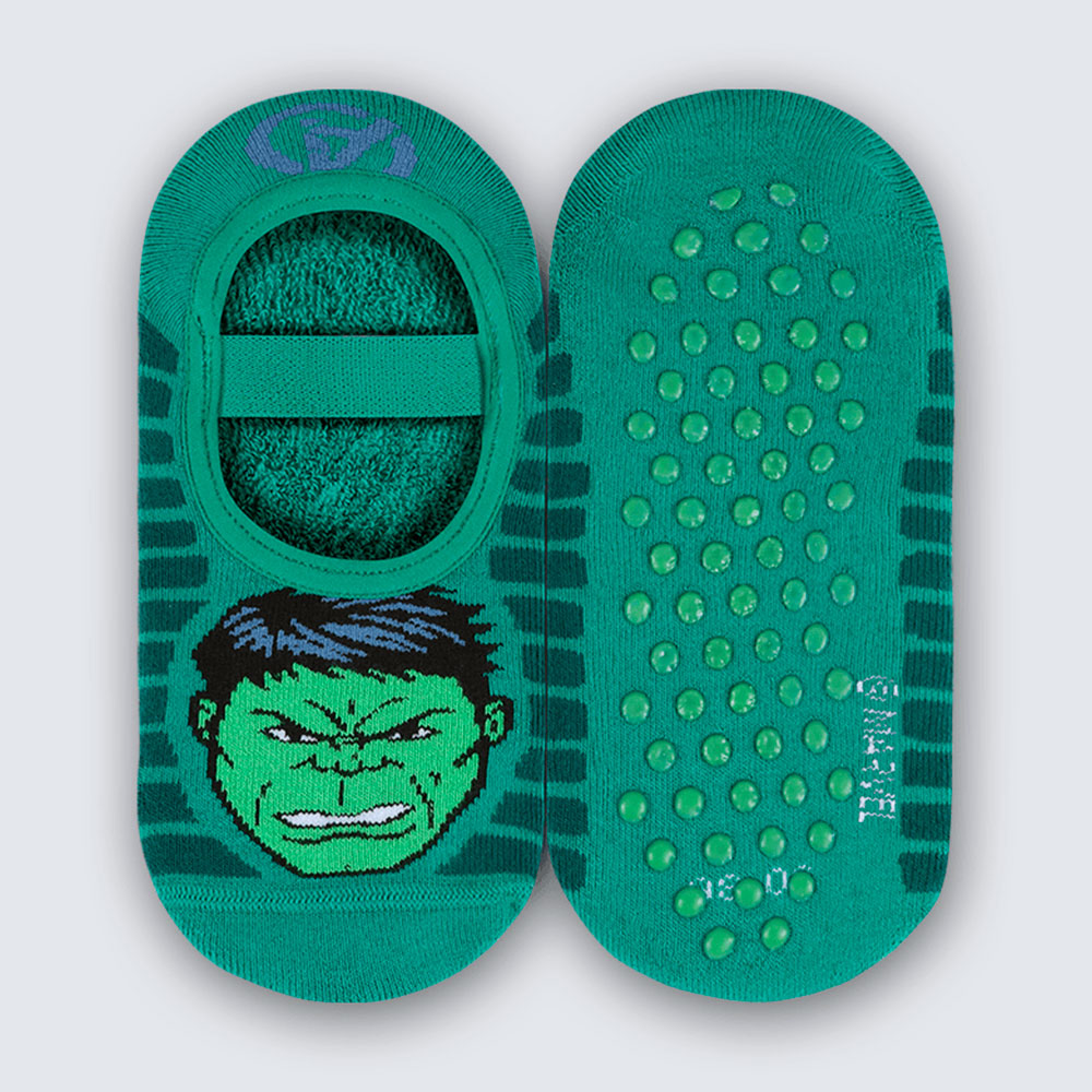 Meia Sapatilha Antiderrapante Infantil Vingadores Hulk - Lupo