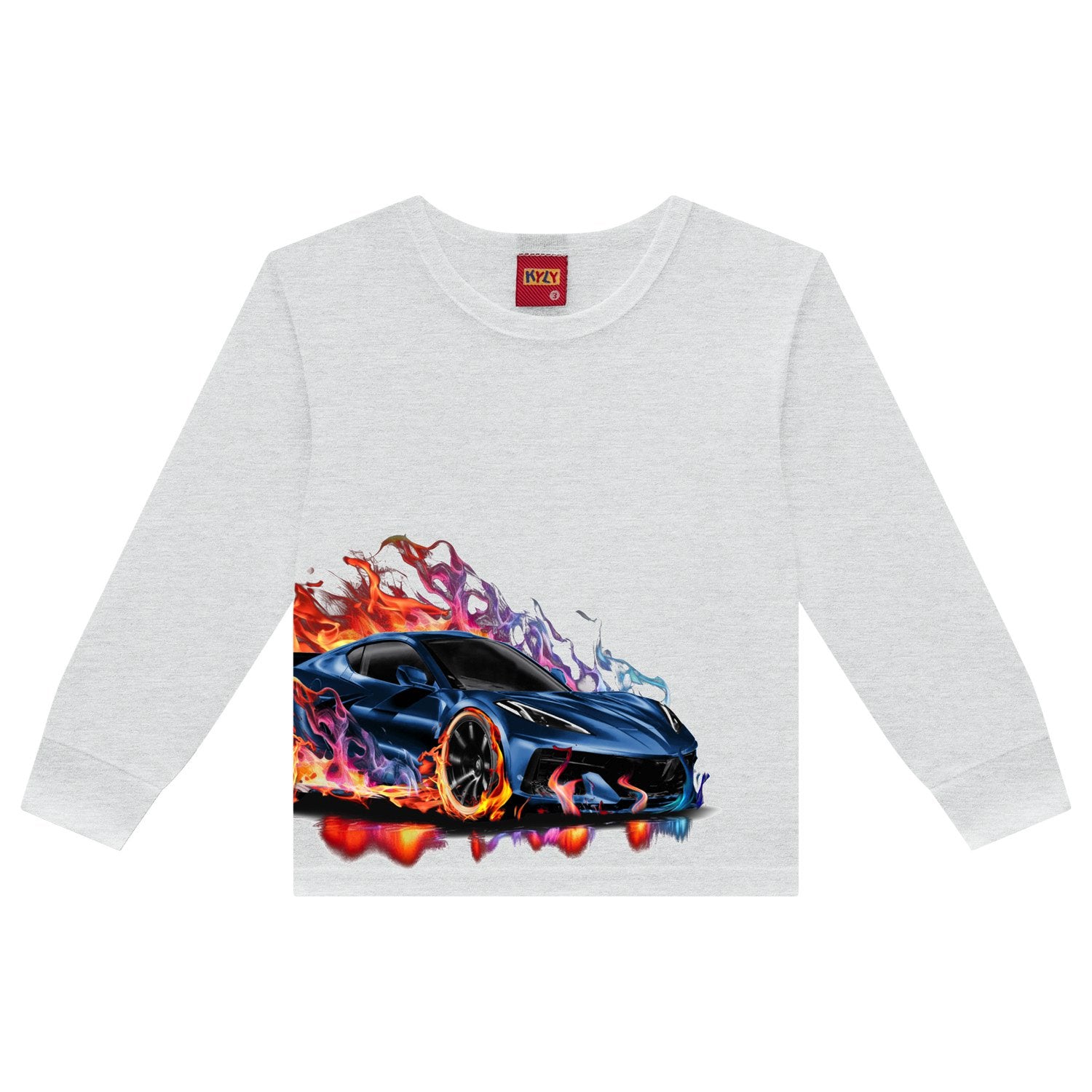 Camiseta Infantil Menino Manga Longa Carro - Kyly