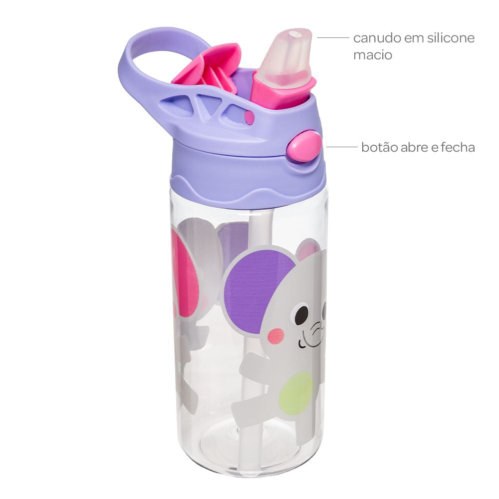 Garrafa Infantil 450ml em Tritan Buba Zoo Elefante - Buba