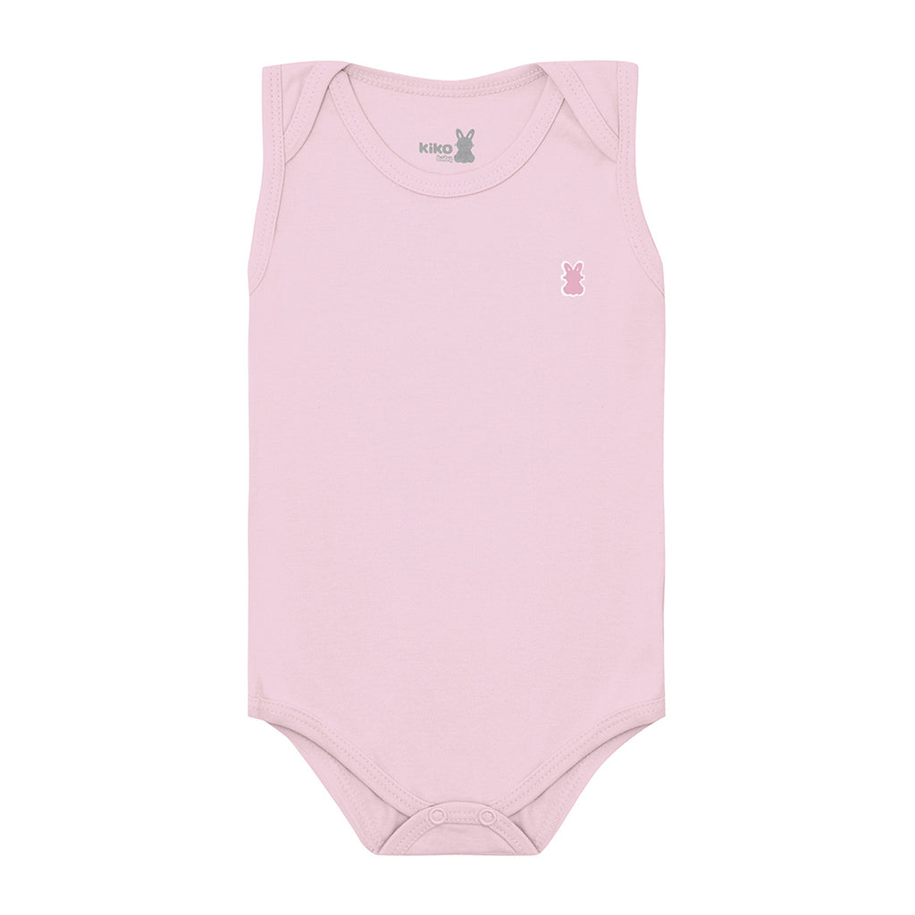 Body Regata Bebê Unissex Timeless Liso Em Suedine - Kiko Baby