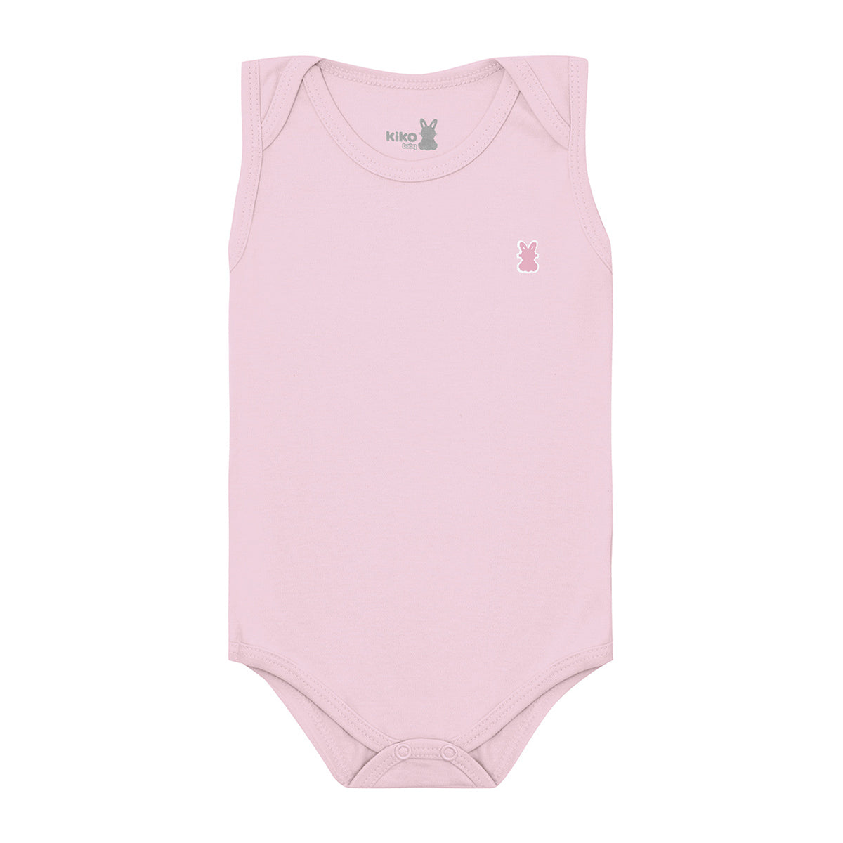 Body Regata Bebê Unissex Timeless Liso Em Suedine - Kiko Baby