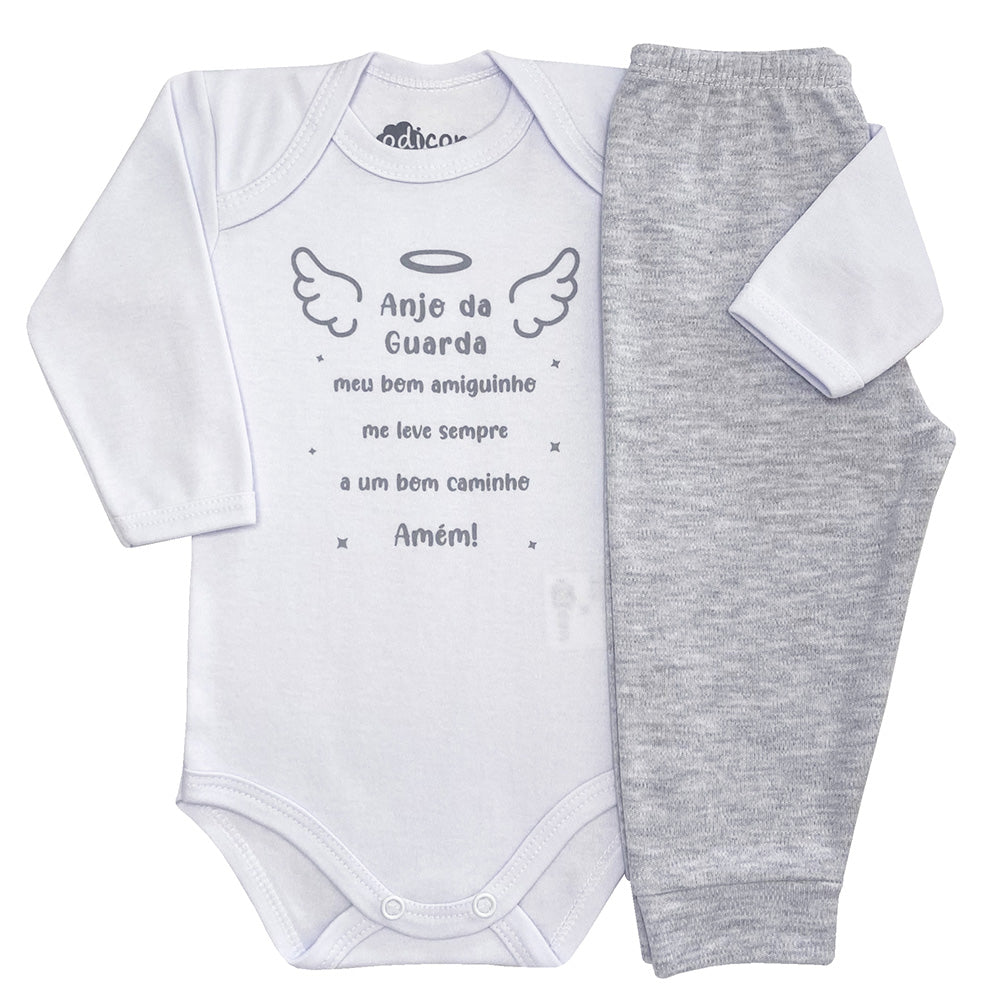Conjunto Suedine Bebê Anjo da Guarda - Odicon