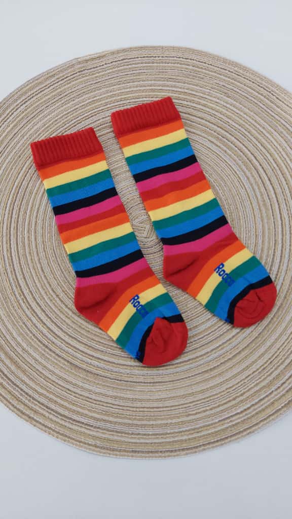 Meia 3/4 Bebê Infantil Listras Coloridas - Rocca