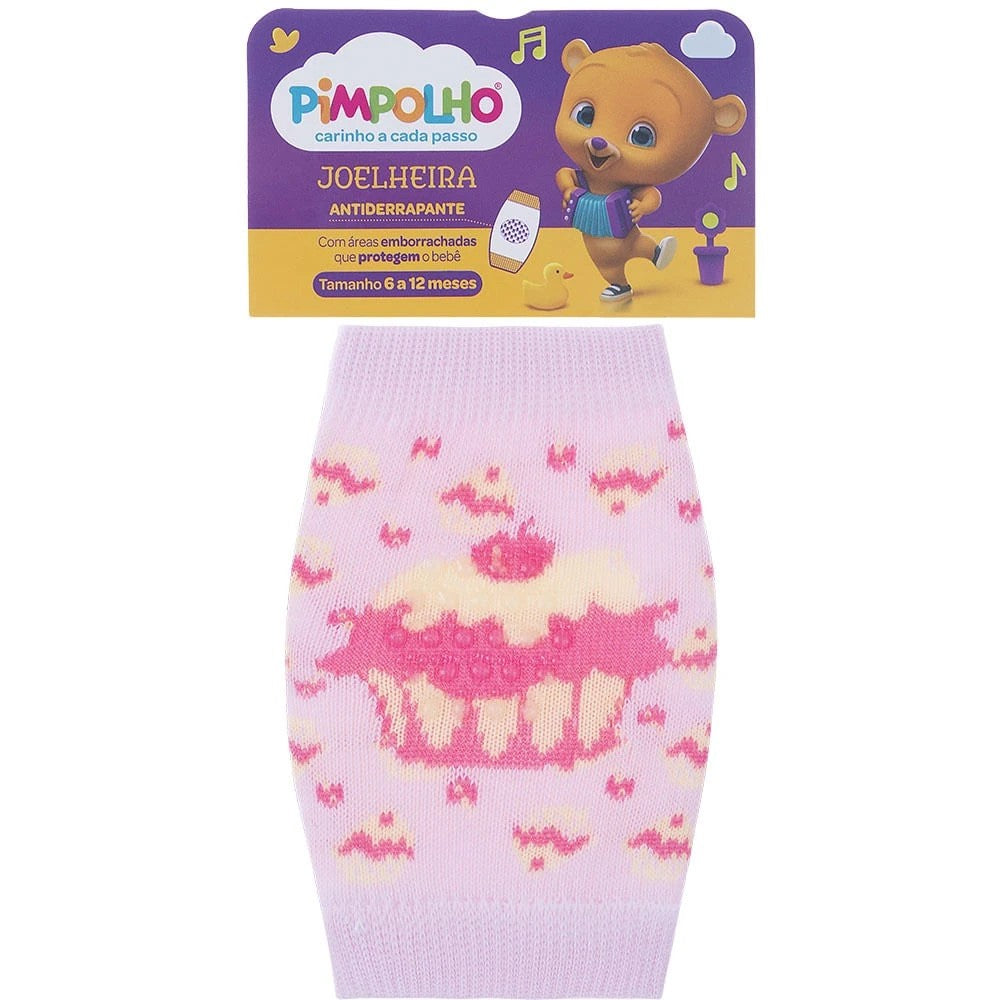 Joelheira Bebê Menina Antiderrapante Cupcake - Pimpolho