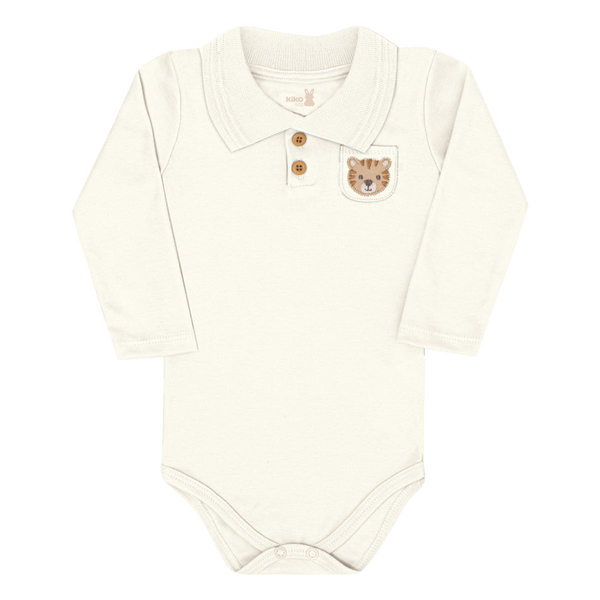 Body Manga Longa Bebê Menino Gola Polo - Kiko Baby
