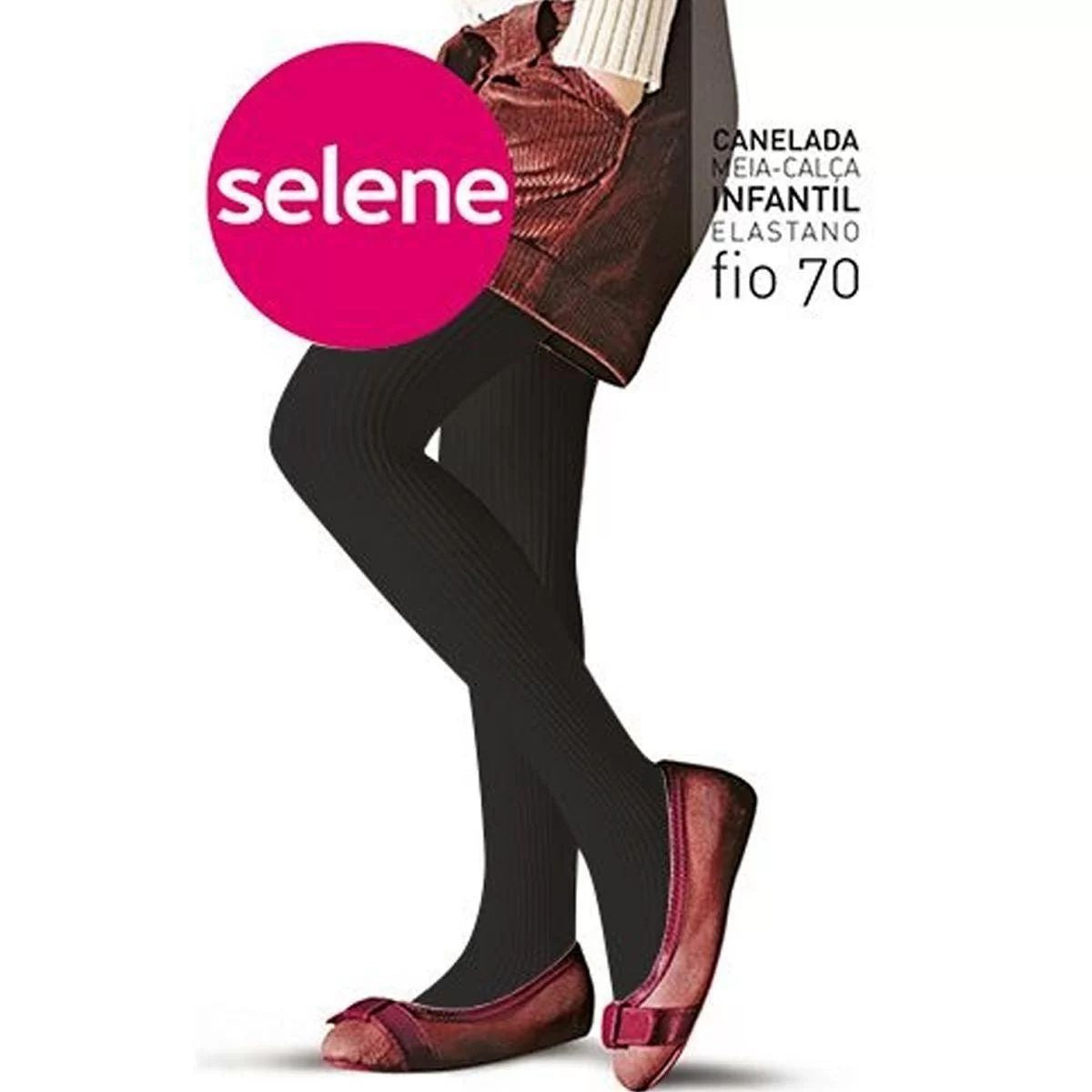 Meia-Calça Fio 70 Infantil Menina Canelada - Selene