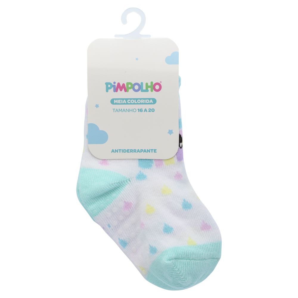 Meia Antiderrapante Bebê Menina 16-20 Coala - Pimpolho
