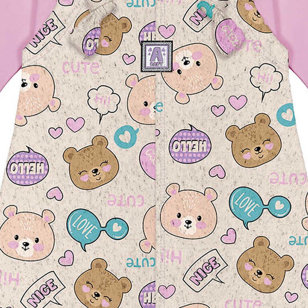 Conjunto Bebê Menina Body e Salopete Ursos - Abrange