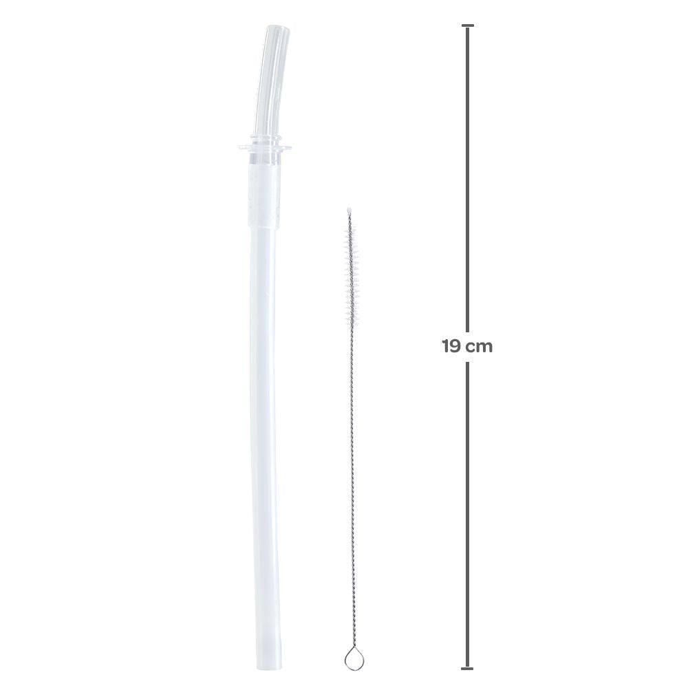 Canudo Com Escova Para Garrafa Fresh e Dino Patinete - Buba