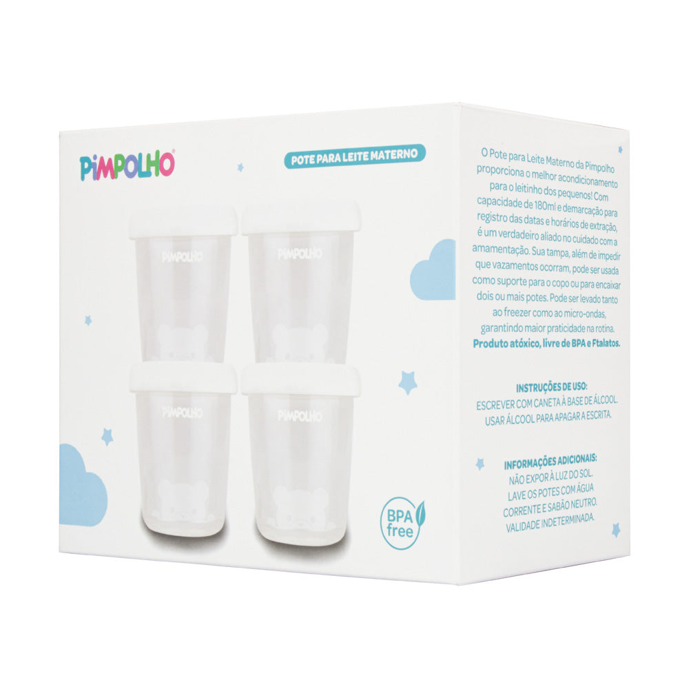 Pote Para Leite Materno C/4 Unidades - Pimpolho